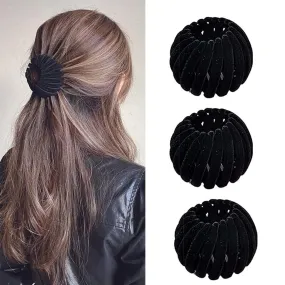 Aweoisa 3PCS Hair Accessories For Women,Bird Nest Magic Hair Clip,Hair Bun Accessories For Women,Hair Bun Clip