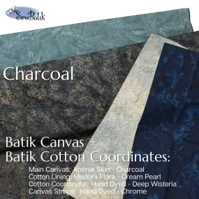 Batik Canvas (2)   (2) Cotton Coordinate Pack - Charcoal
