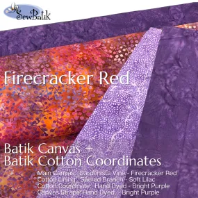 Batik Canvas (2)   (2) Cotton Coordinate Pack - Firecracker Red