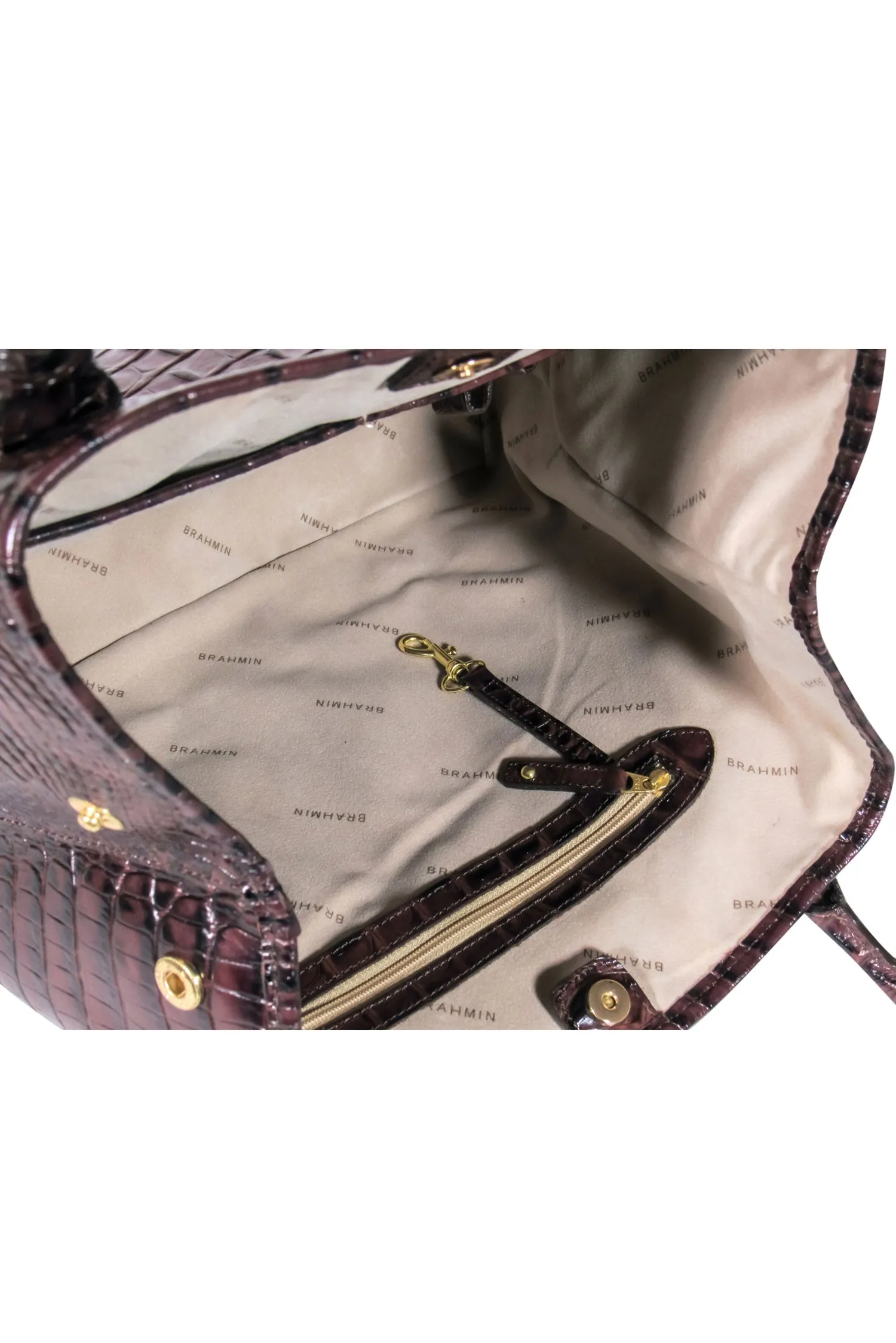 Brahmin - Brown Crocodile "Anytime Tote Melbourne"