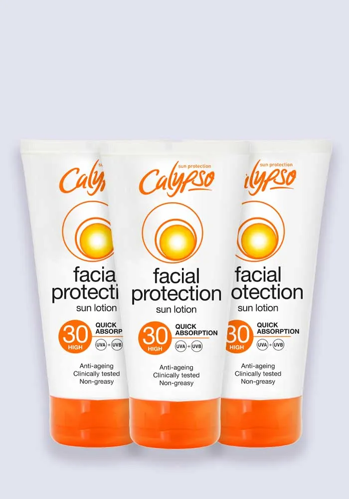 Calypso Facial Sun Protection Cream SPF 30 50ml - 3 Pack
