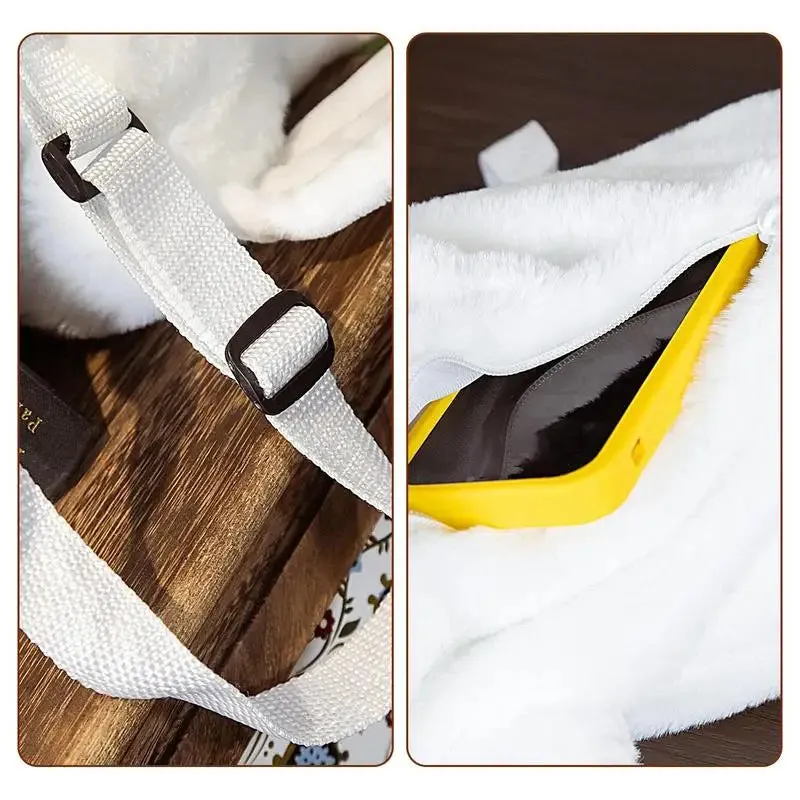 Charming White Seal Plush School Backpack - Cute & Spacious for Kids