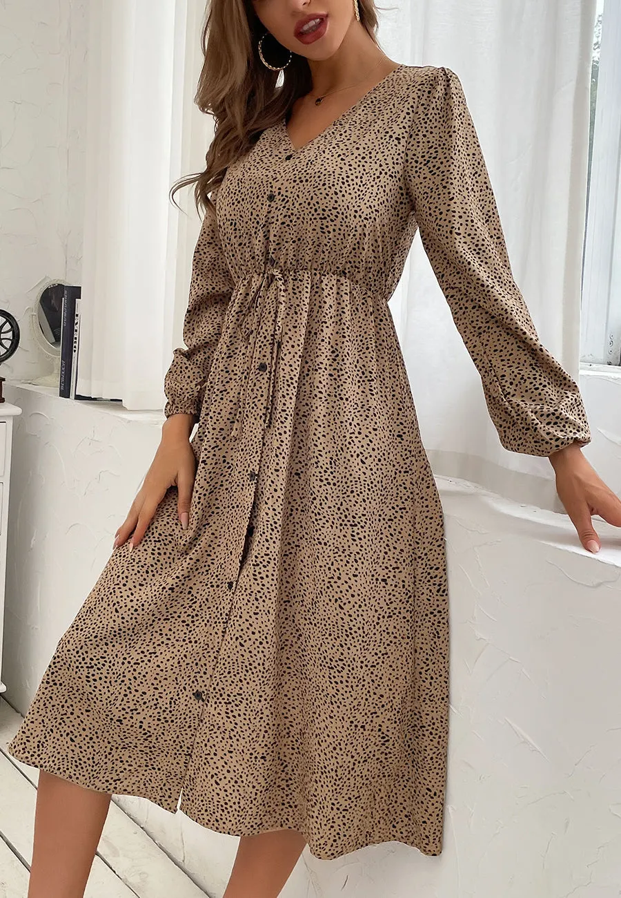 Cheetah Print Button Down Dress