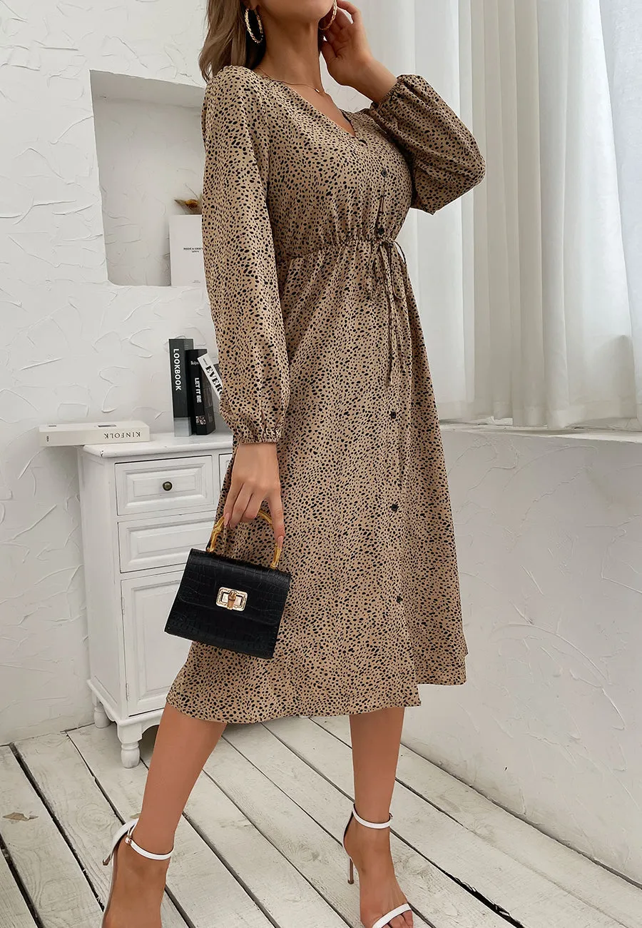 Cheetah Print Button Down Dress