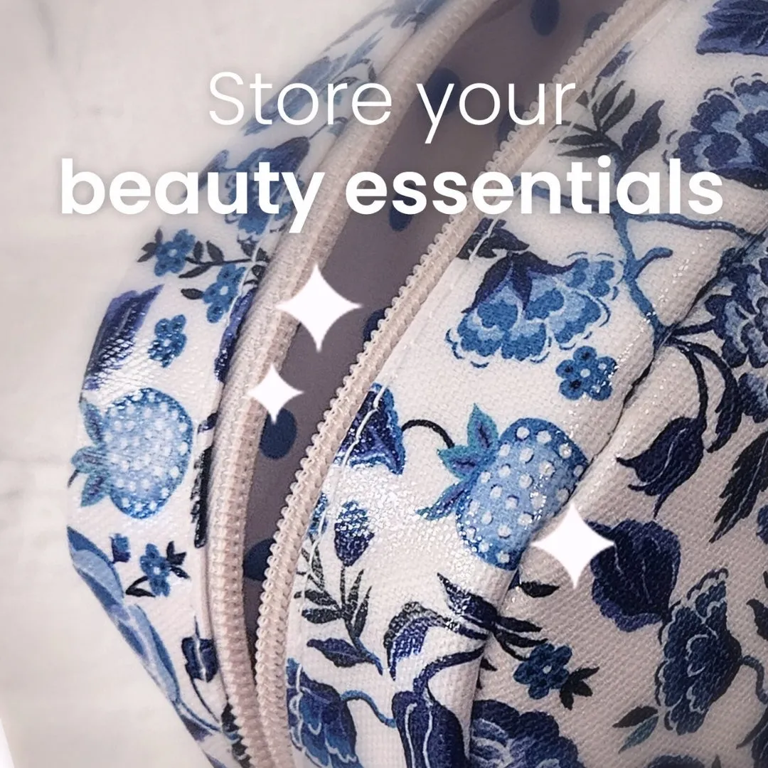 Cosmetic Bag (Navy Carnation)