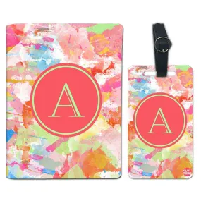Customized Passport Cover Luggage Tag Set - Mix Watercolor
