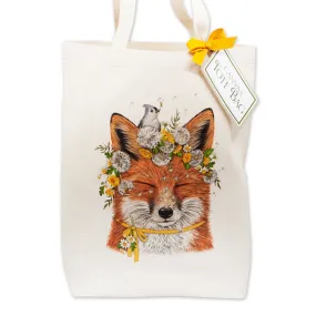 Dandelion Fox Canvas Square Tote