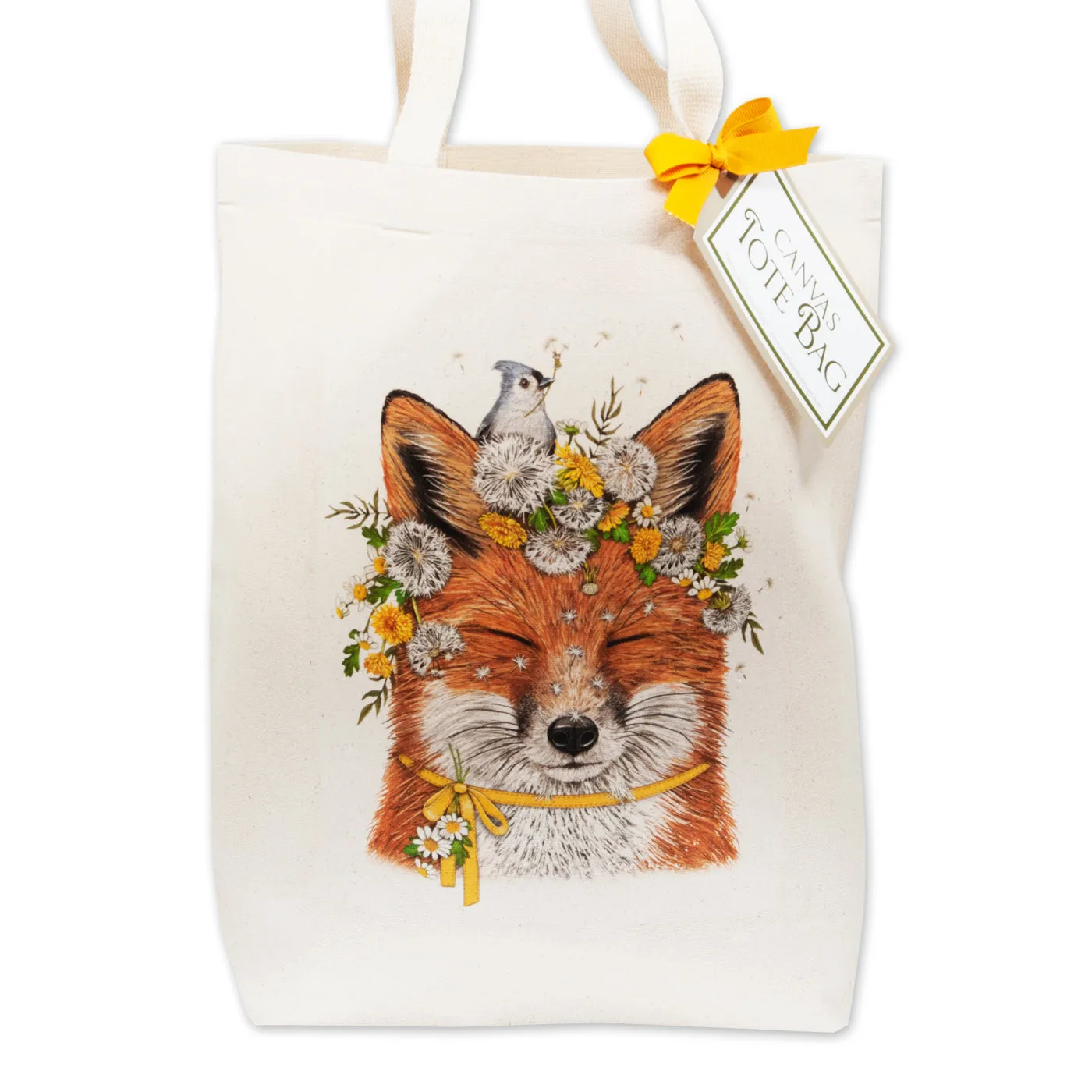 Dandelion Fox Canvas Square Tote