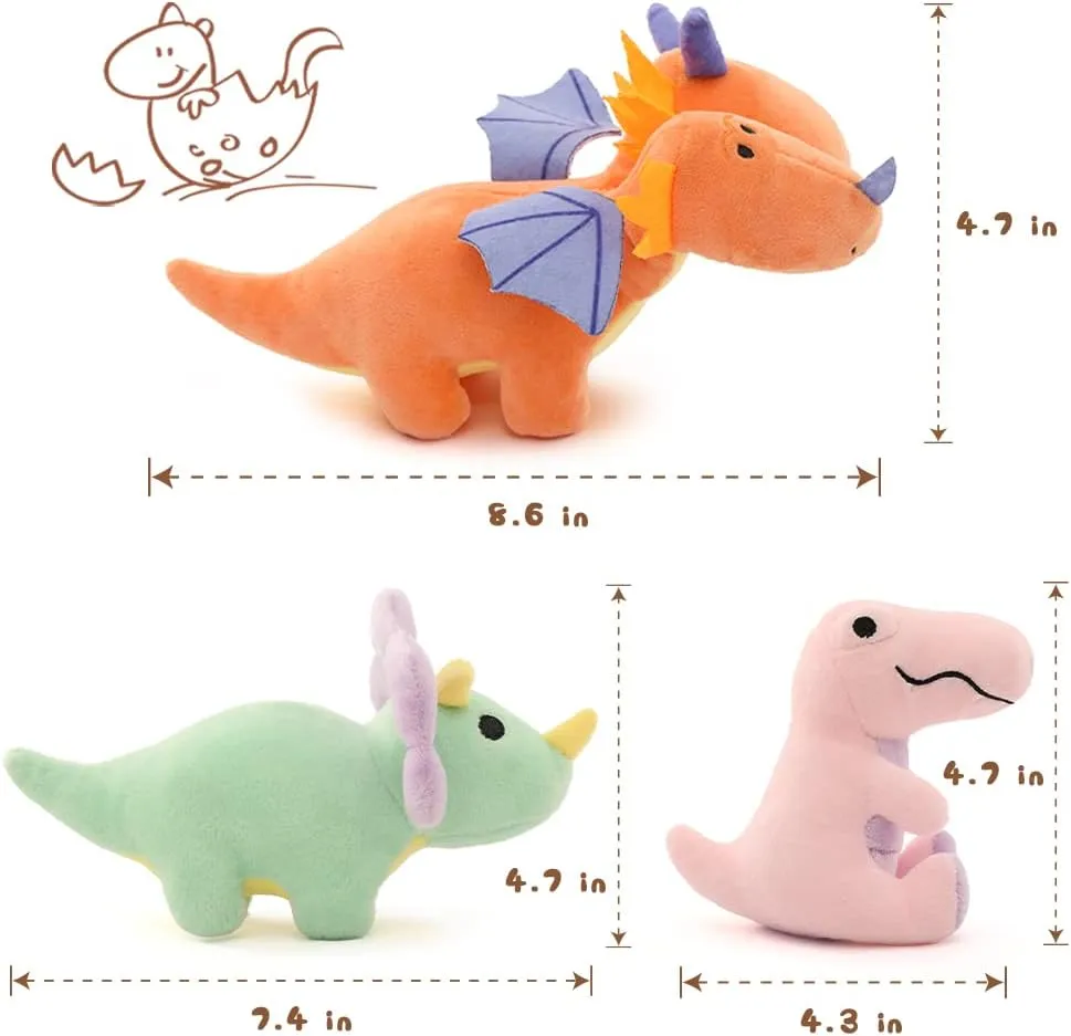 Dinosaur Plush Toy Set with Handbag