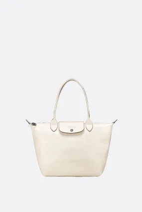 Expandable Leather Tote Bag
