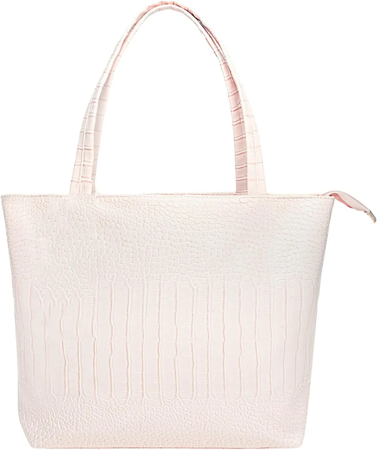Fashionable Red Crocodile Printed Tote Style Handbag