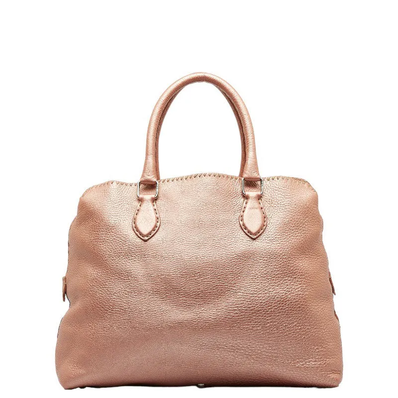 Fendi Leather Selleria Handbag Tote Bag