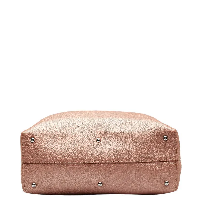 Fendi Leather Selleria Handbag Tote Bag