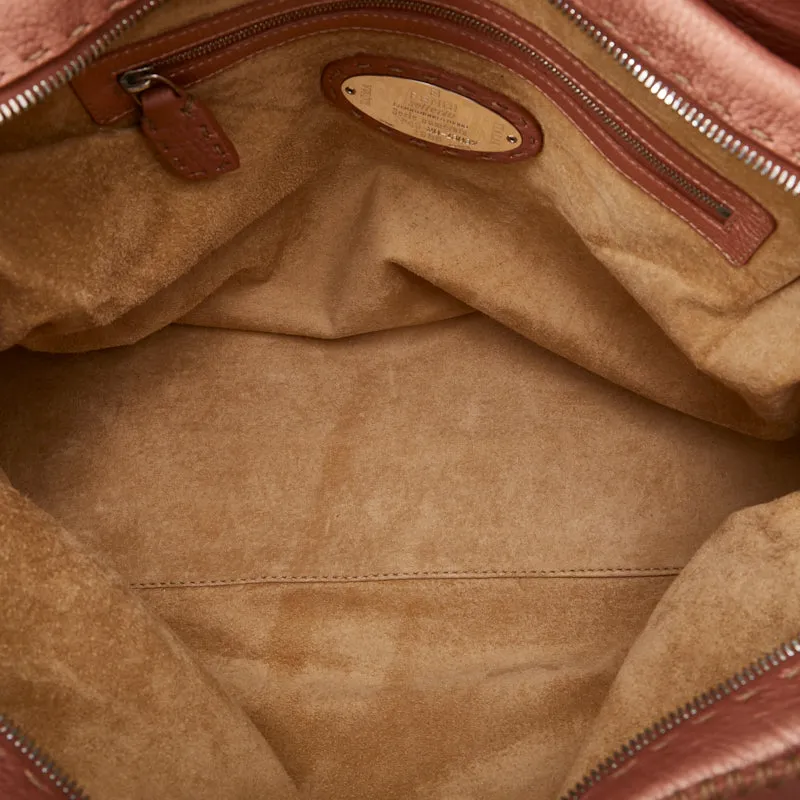 Fendi Leather Selleria Handbag Tote Bag
