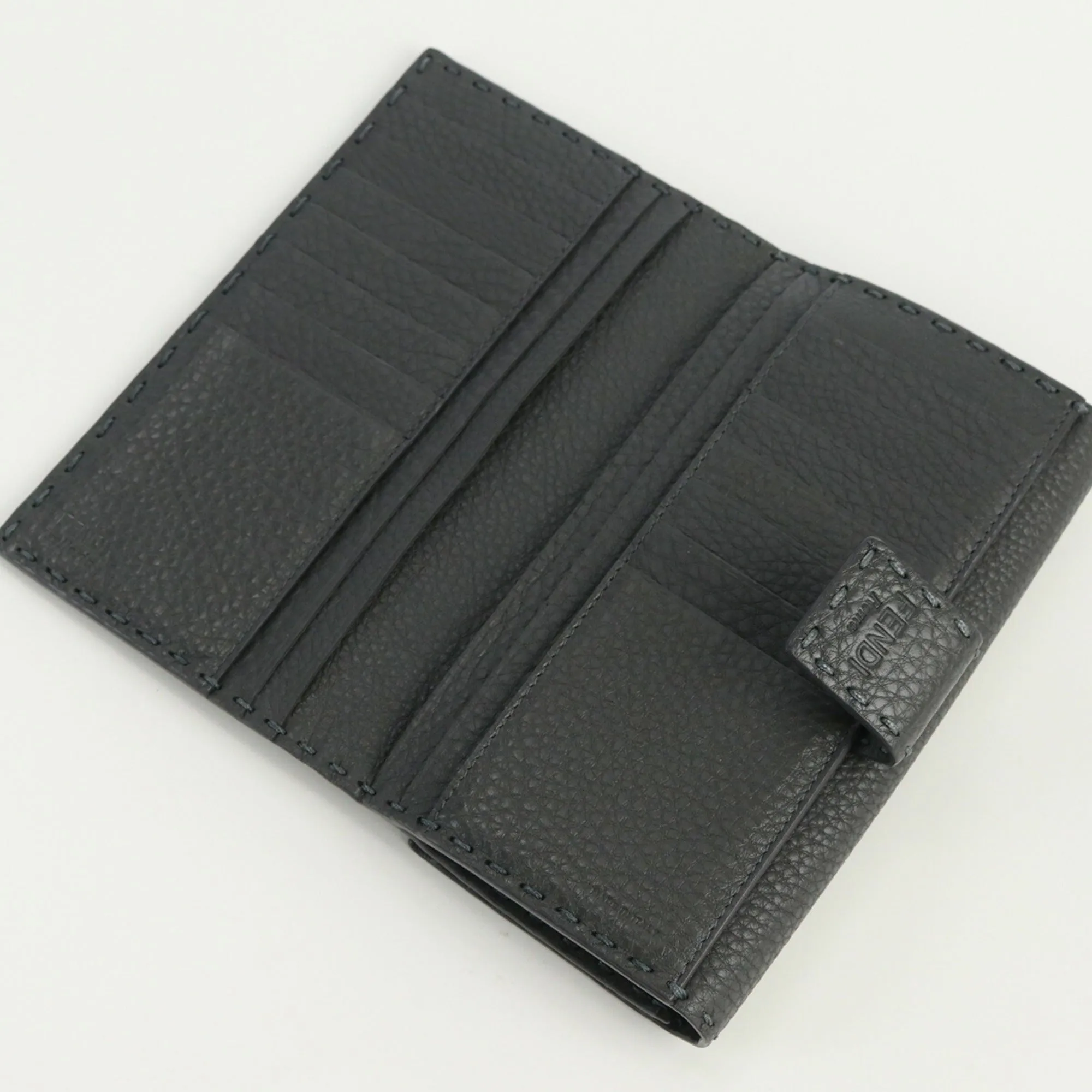 FENDI Selleria Peekaboo 8M0308 SFR Long Wallet Fold Leather Women's
