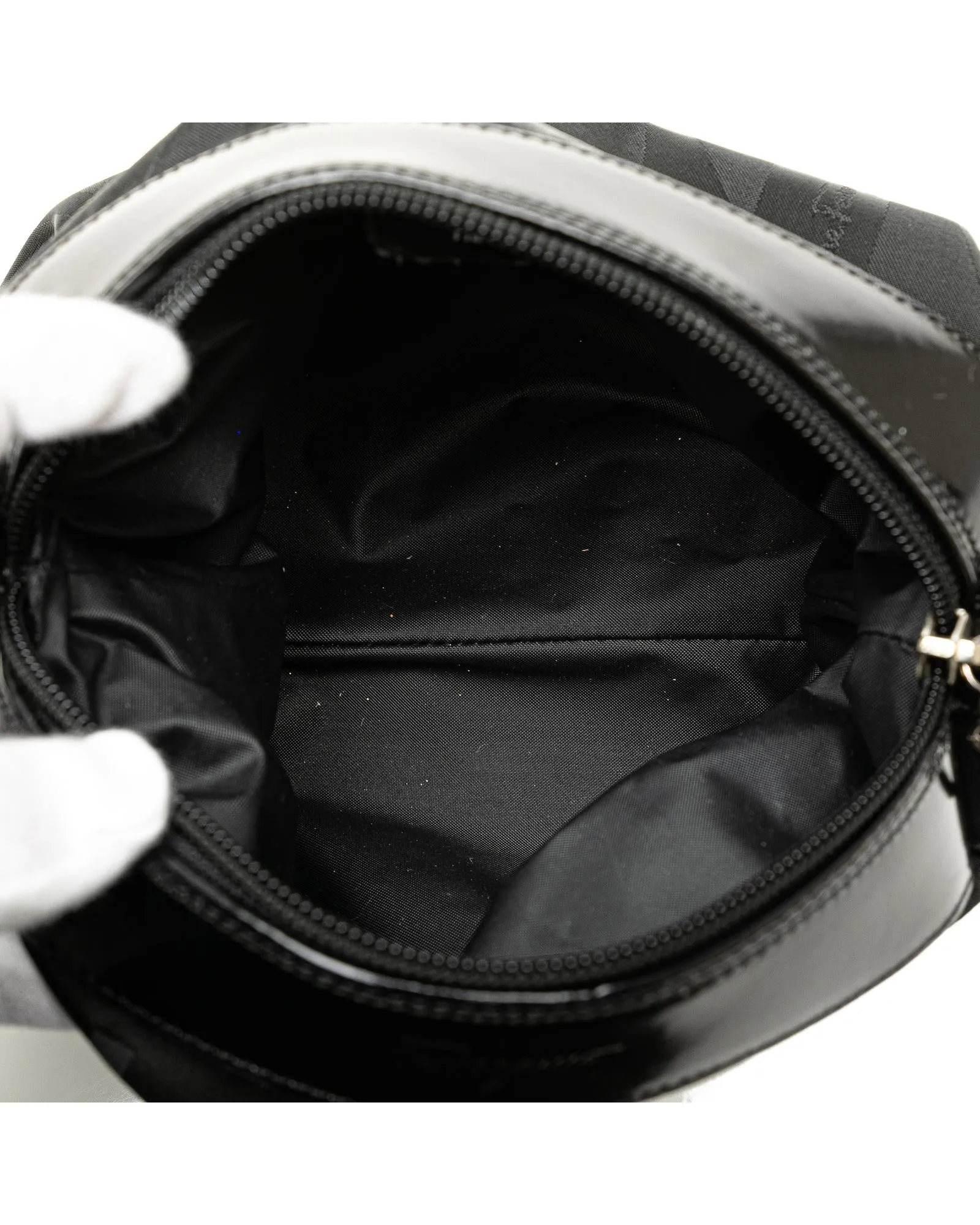 Ferragamo Black Nylon Cosmetic Bag