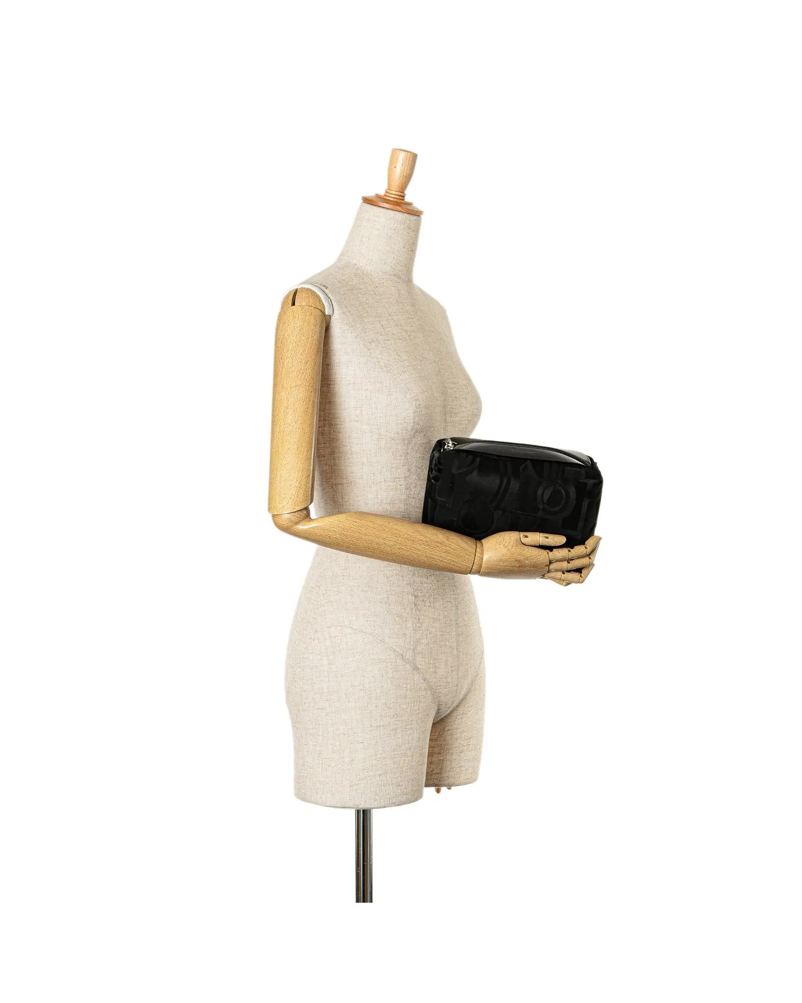 Ferragamo Black Nylon Cosmetic Bag