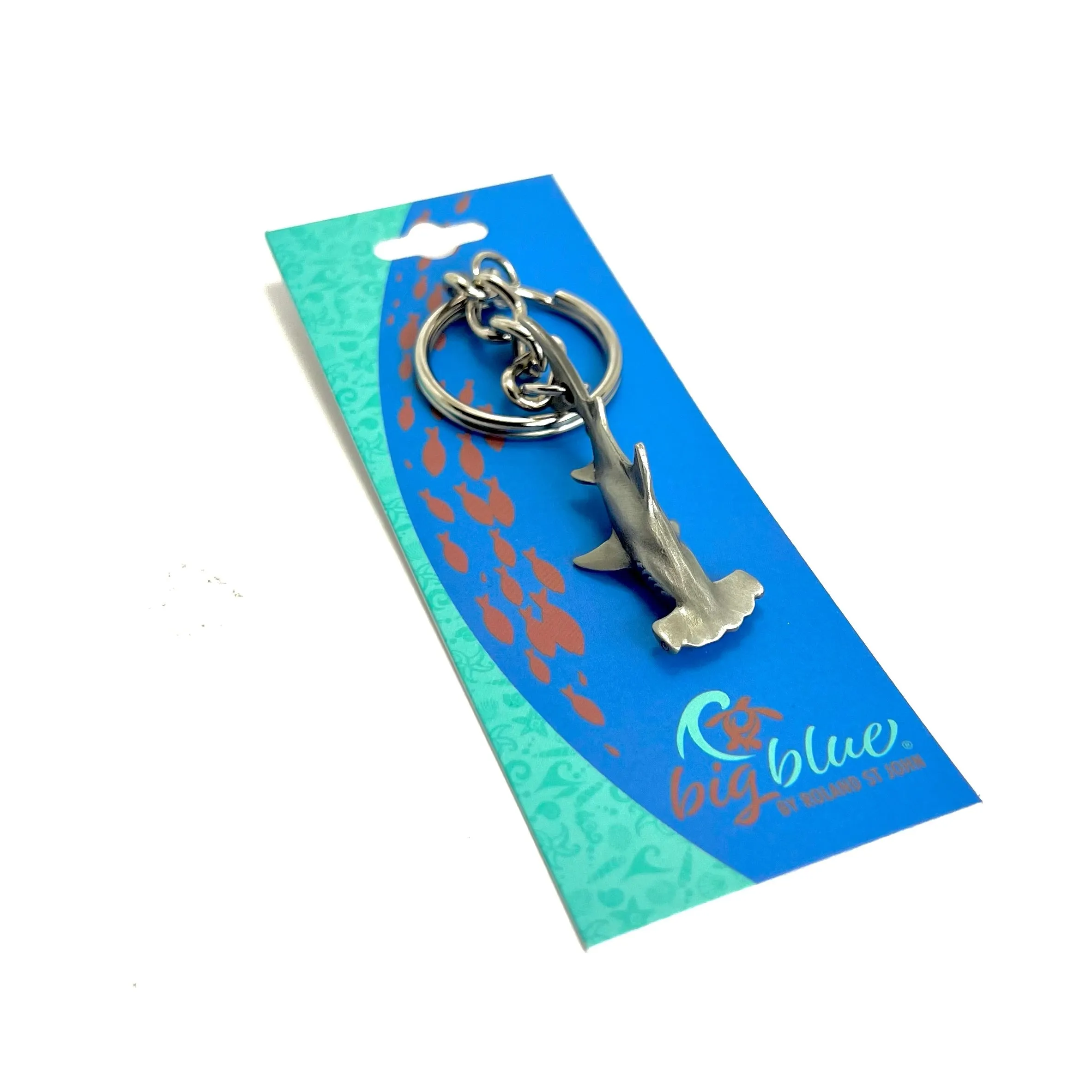 Hammerhead Shark Keychain for Men and Women- Hammerhead Shark Charm, Gifts for Shark Lovers,  Realistic Shark Key Fob, Sea Life Keychain, Scuba Gifts