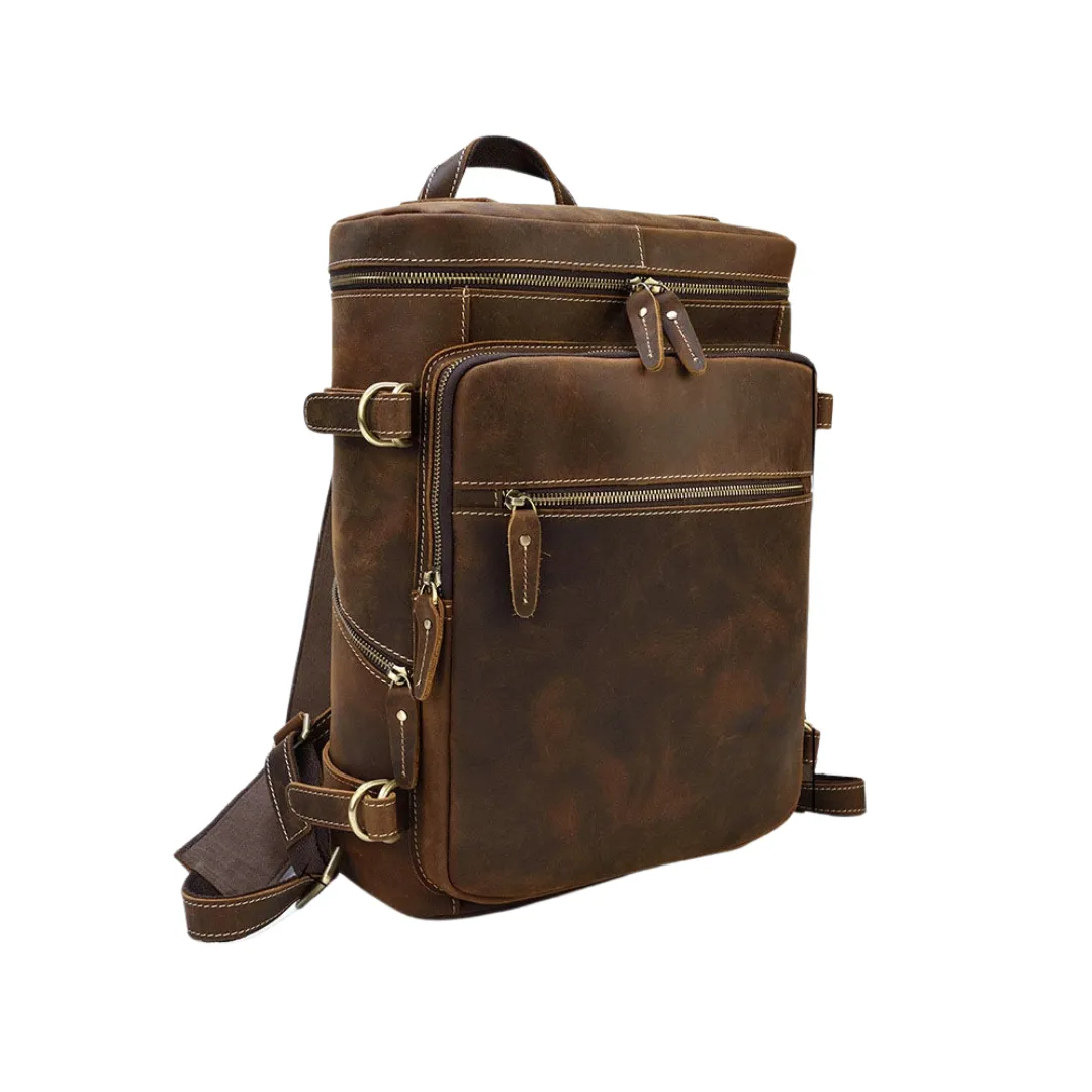 Handmade Vintage Leather Hiking Backpack