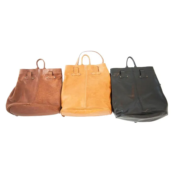 Leather 2 I n1 tote hand backpack