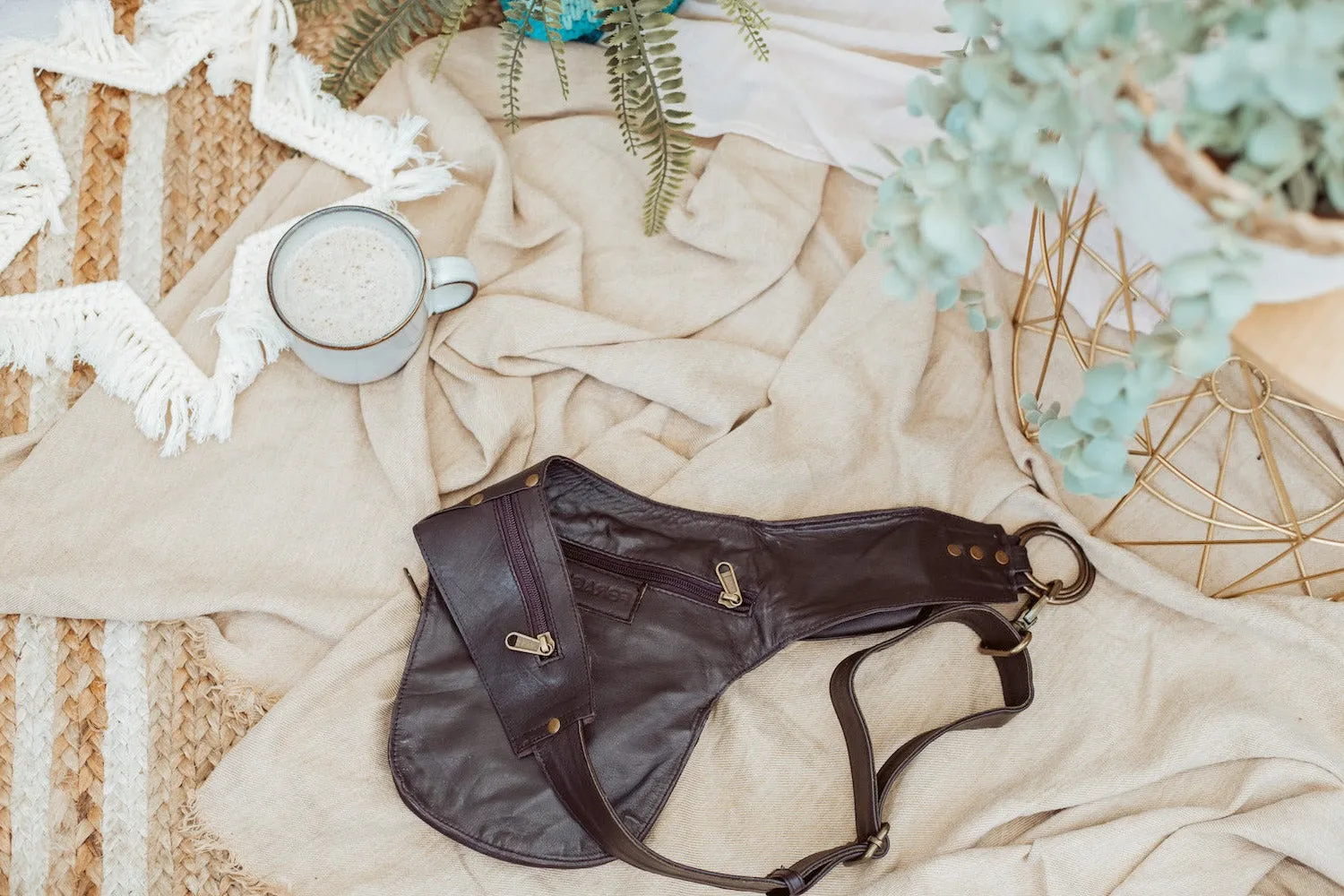 Leather Hip Bag | Falcon Brown - Ex Display
