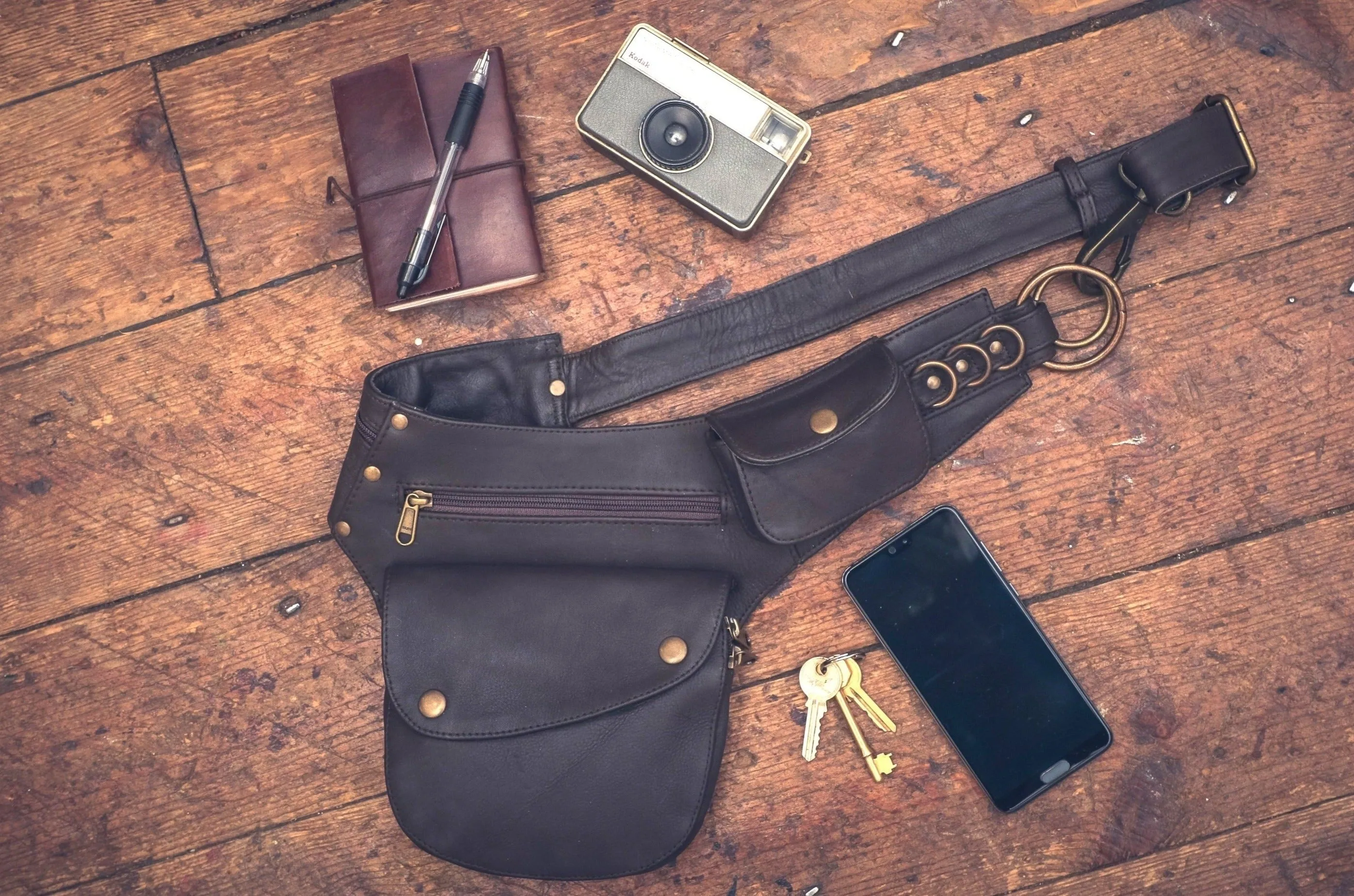 Leather Hip Bag | Falcon Brown - Ex Display