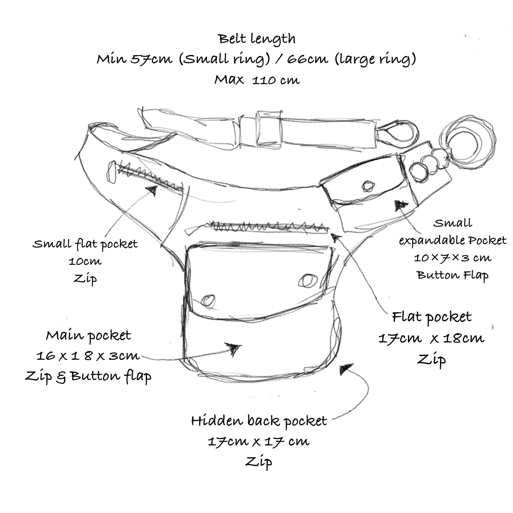 Leather Hip Bag | Falcon Brown - Ex Display