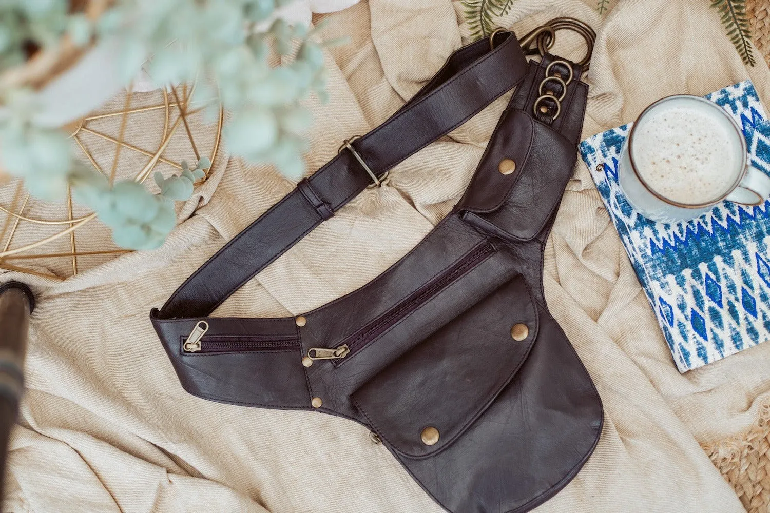 Leather Hip Bag | Falcon Brown - Ex Display
