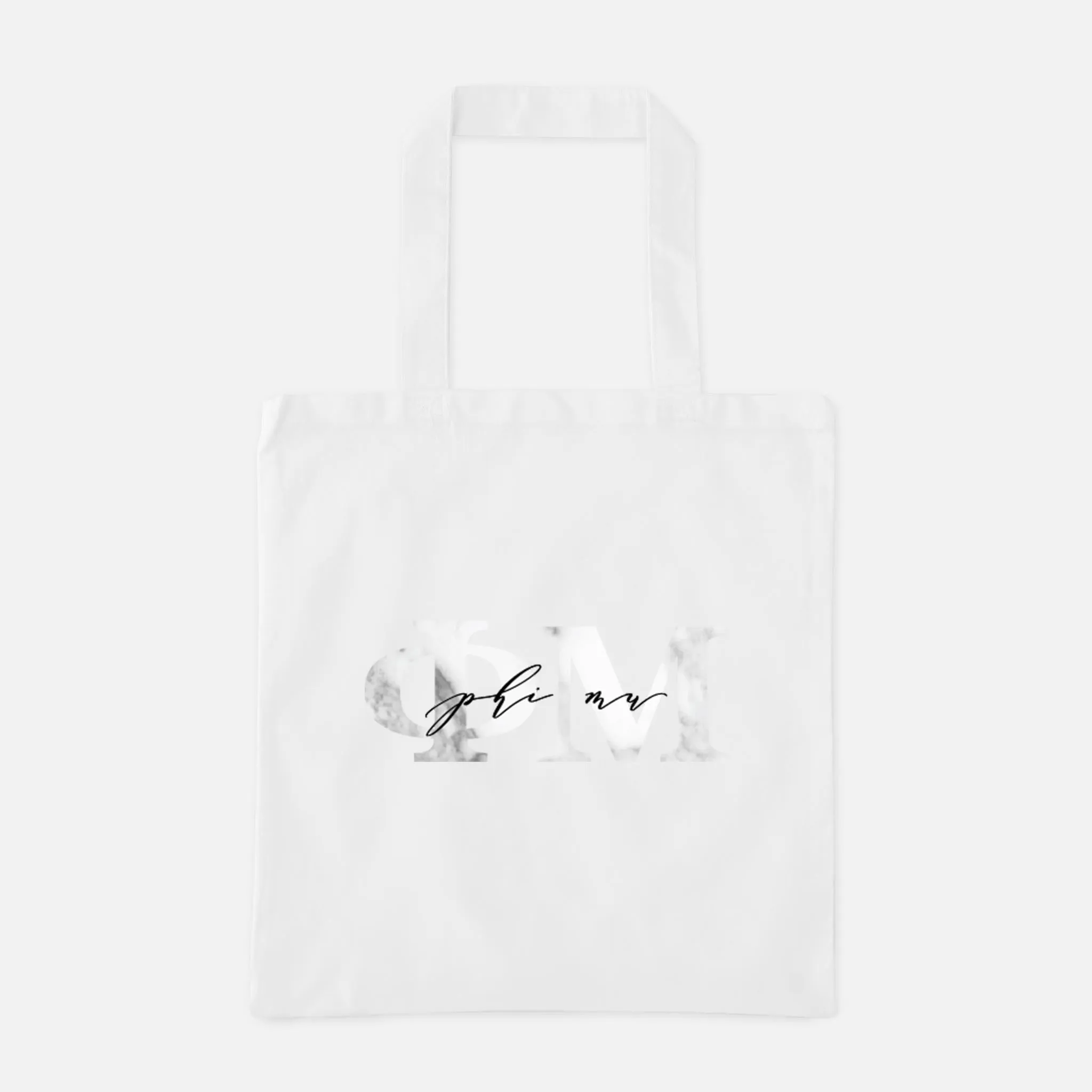 Marble Greek Letters Tote