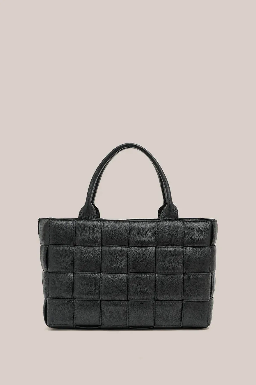 Margot XL Black Woven Tote