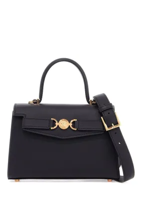 Medusa Embossed Leather Handbag