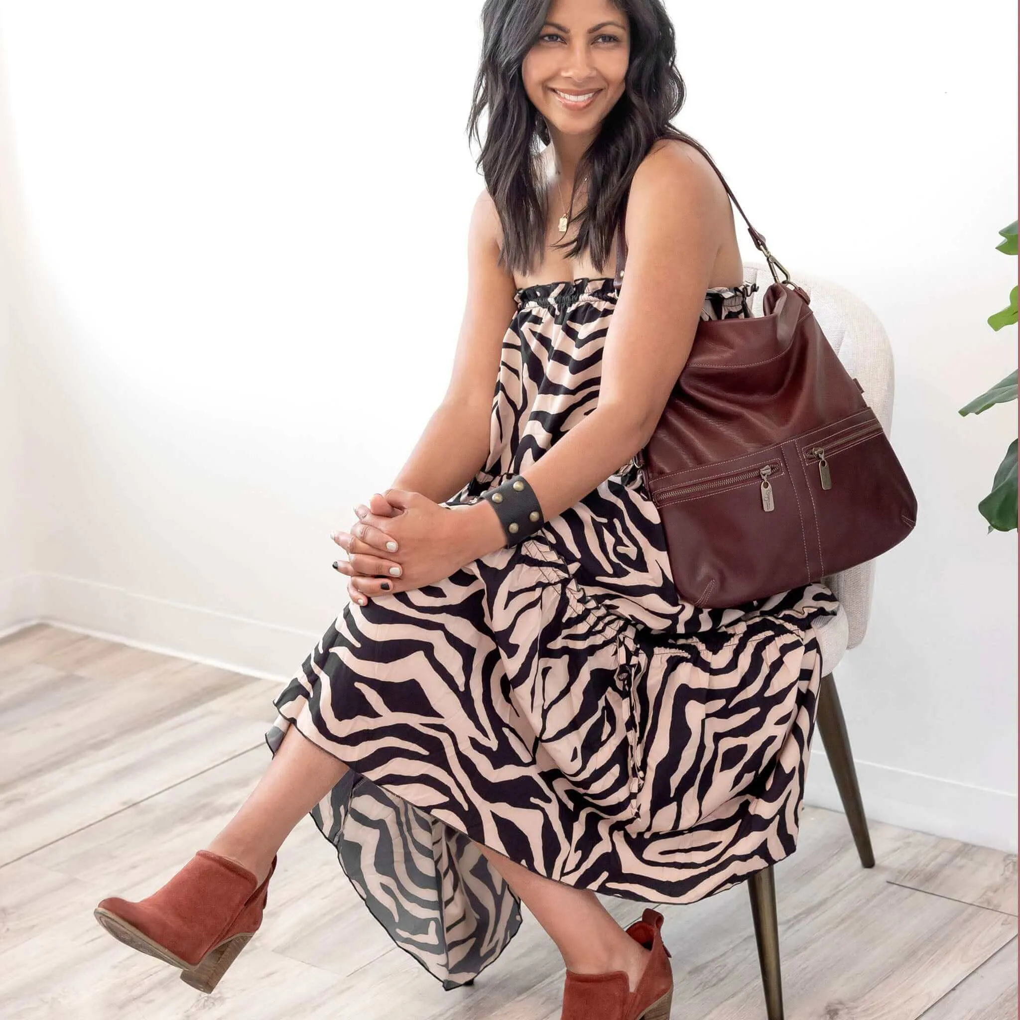 Mini-Lauren Crossbody - Merlot