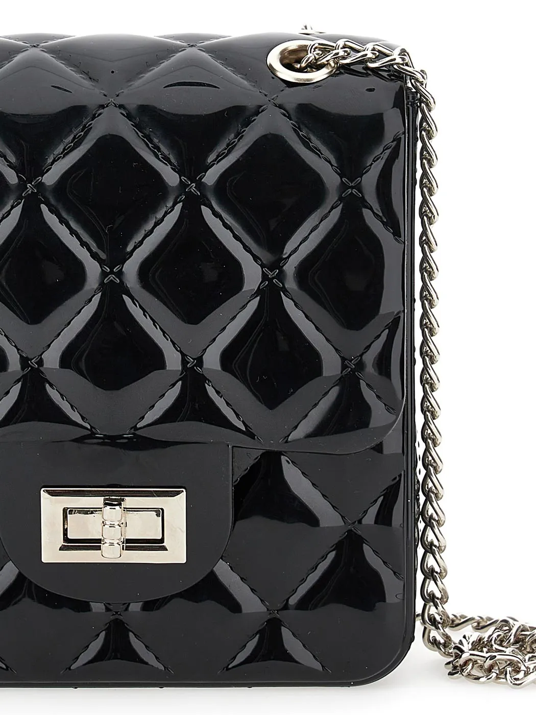 MONNALISA Black classic quilted handbag for girl-17B008