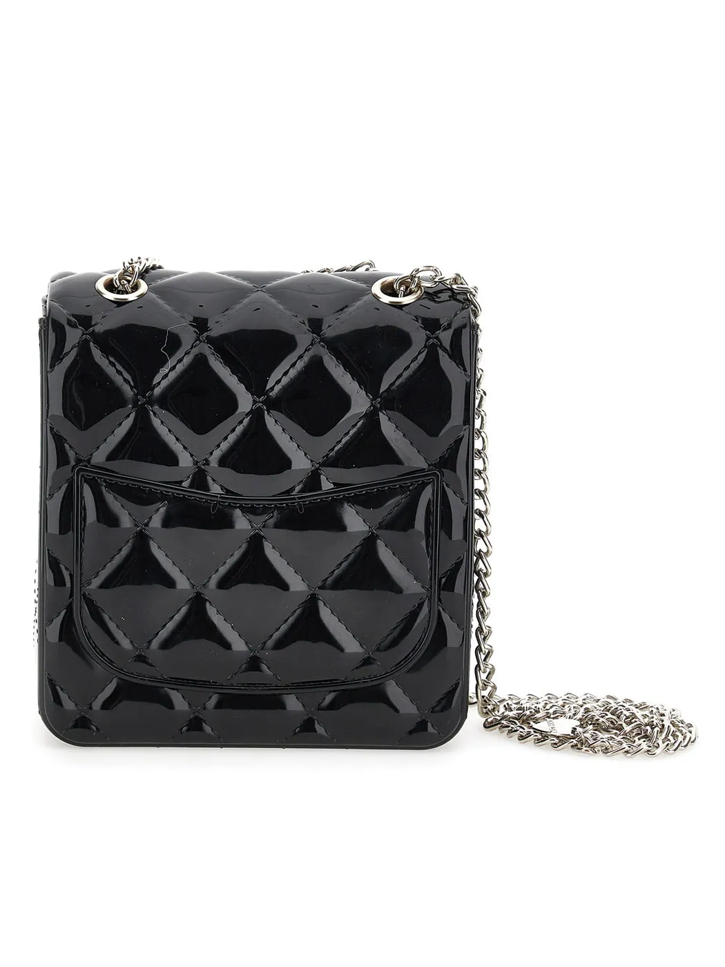 MONNALISA Black classic quilted handbag for girl-17B008