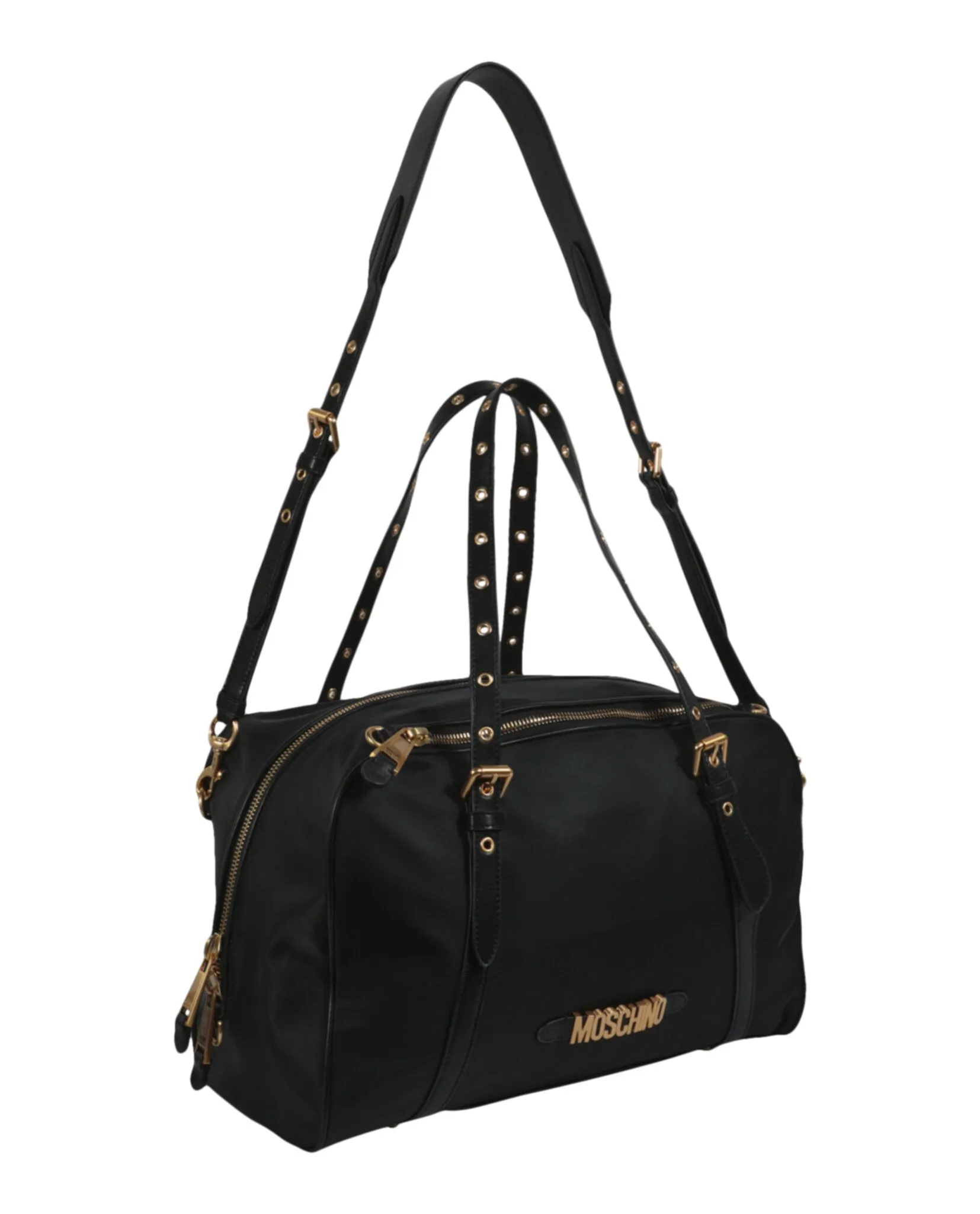 Moschino Nylon Logo Duffle Bag