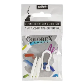 Pebeo Colorex Marker Set of 3 Replacement Nibs   Support Tool