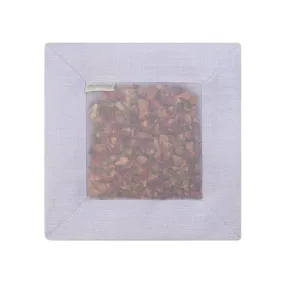 Rose Square Sachet Purple Linen