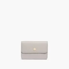 Sherborn Compact Wallet - Saffiano Leather - Light Grey