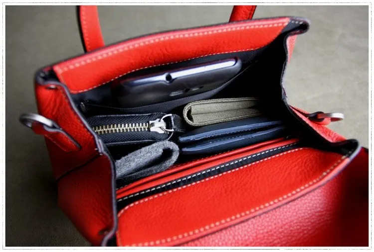 Small Womens Black Leather Handbag Purse Leather Navy Mini Shoulder Bag Handbag Purse for Ladies