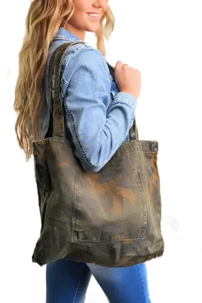TEEK - Camo Cotton Canvas Tote Bag Purse