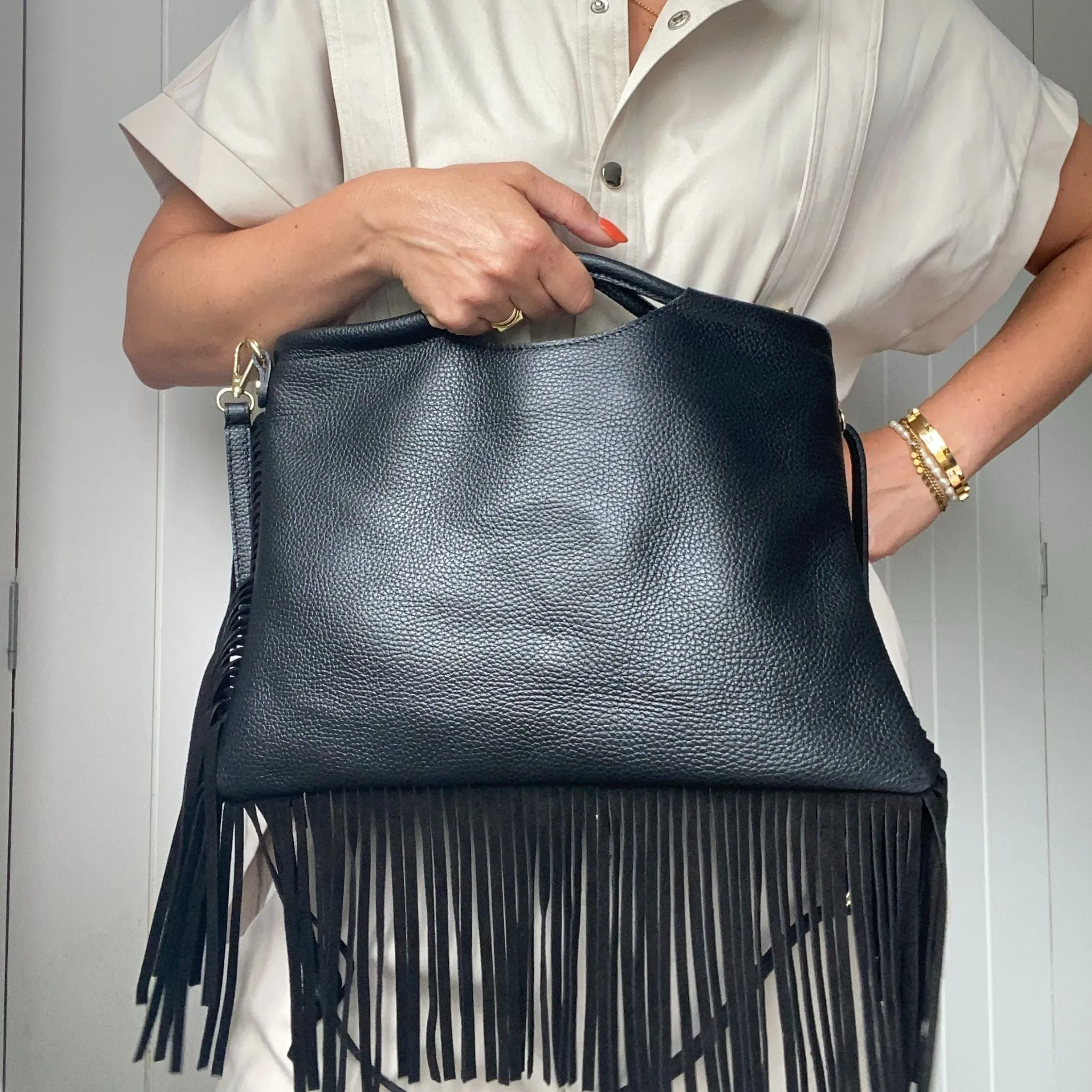 The Leather Fringed Bag