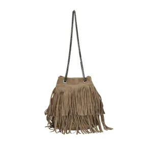 The Small Fringed Suede Bag