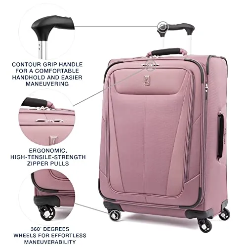 Travelpro Maxlite 5 Softside Expandable Luggage, Dusty Rose