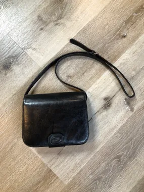 Vintage Stephane Black Leather Crossbody Bag, SOLD